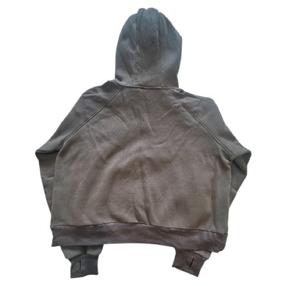 XIEEREDUO | Sweatshirts Half Zip Cropped Pullover Brown Hoodie | Size Large NWOT - Picture 8 of 11